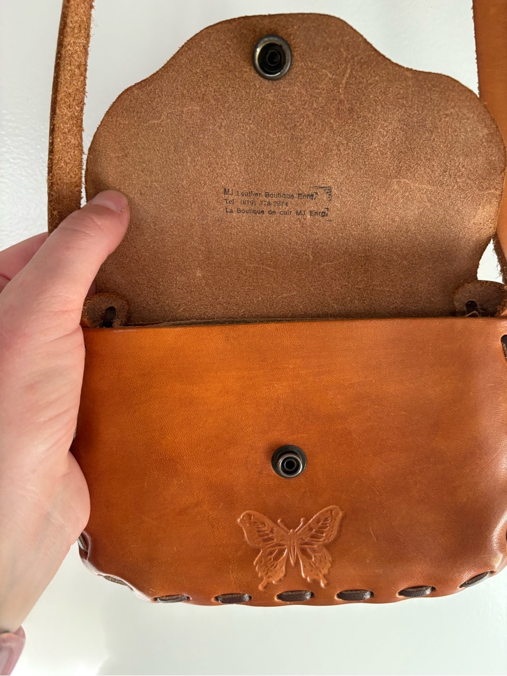 Vintage Leather Crossbody Mini Bag - Picture 4 of 4